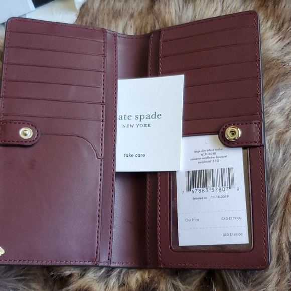 - Kate spade ♠️ leather floral wallet host pick sold out firm lowered - Picture 2 of 5